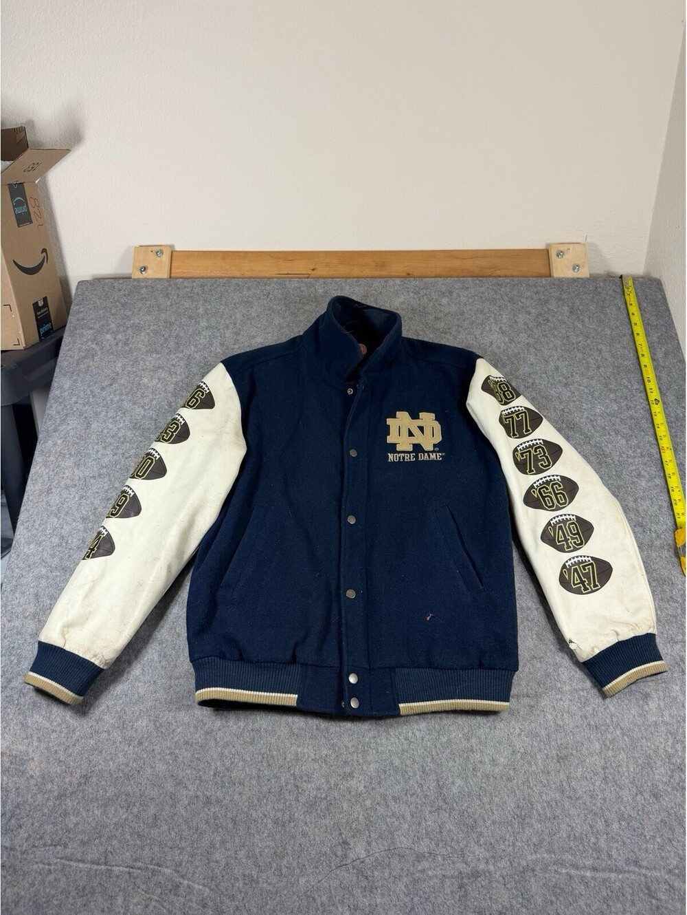 Vintage Notre Dame GIII Sport Carl Banks National Championship Jacket Medium